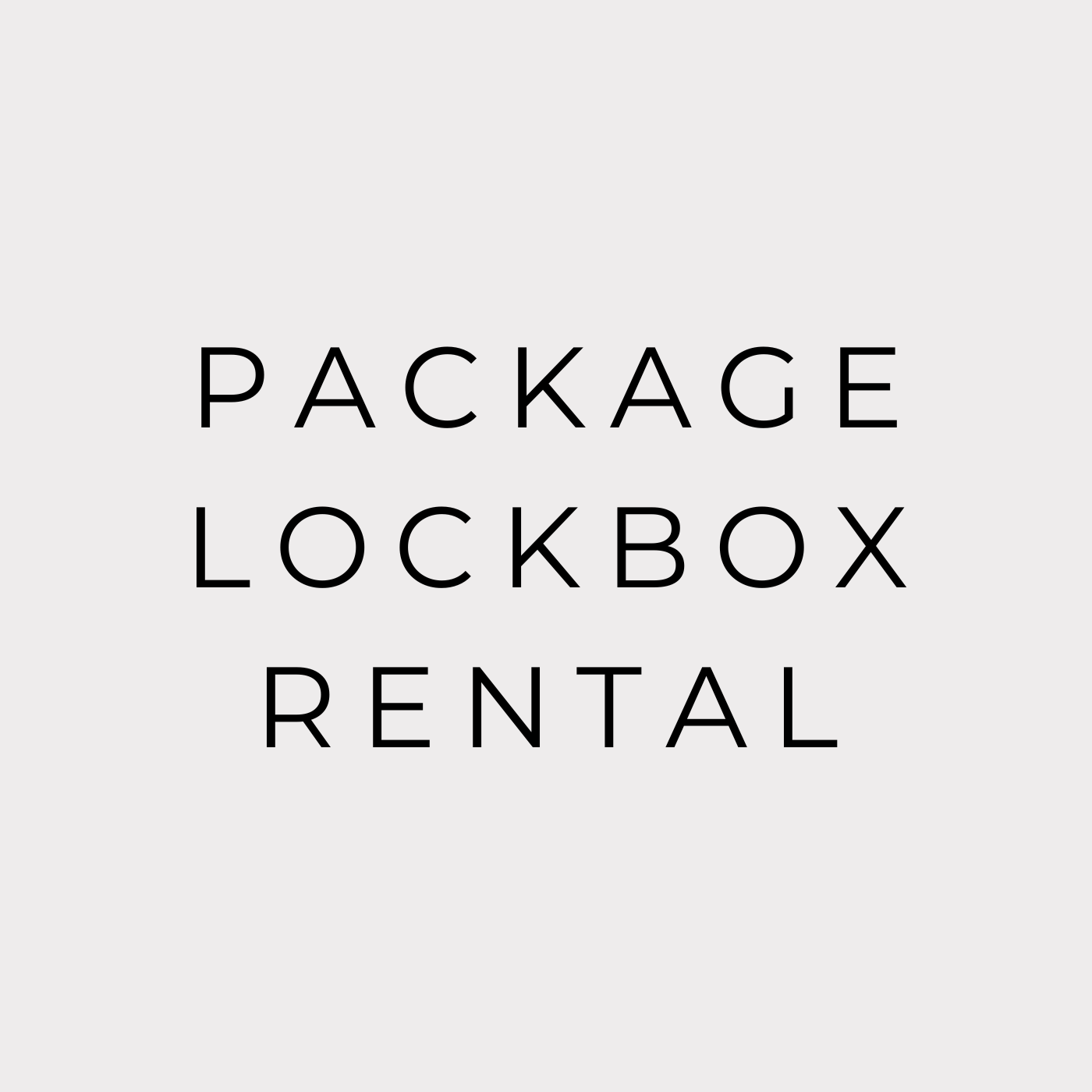 Package Lockbox Rental