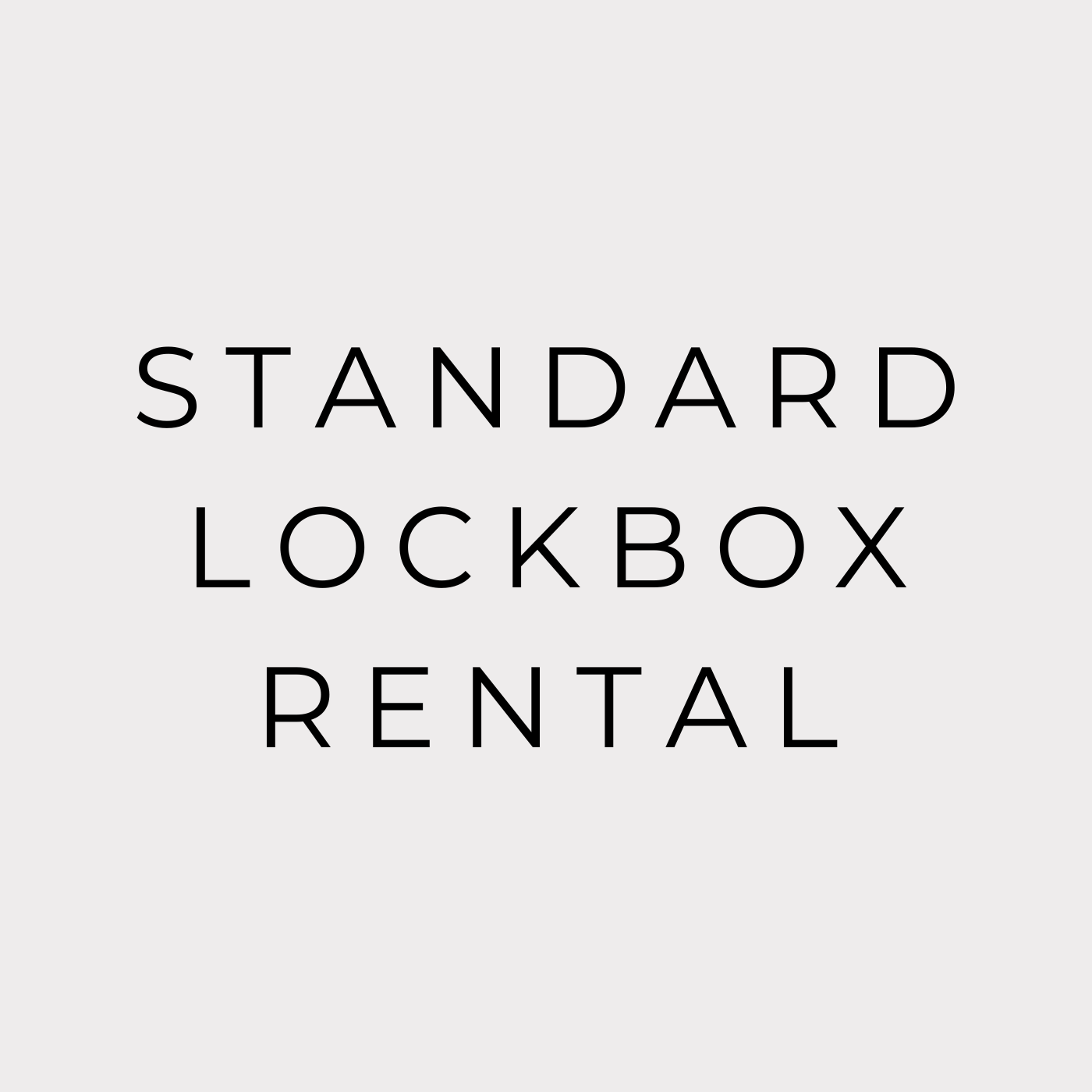Standard Lockbox Rental